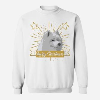Weihnachtshund Sweatshirt, Merry Christmas Sternen Design - Seseable