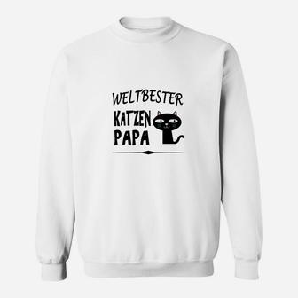 Weltbester Katzen Papa Herren Sweatshirt, Süßes Motiv für Katzenfans - Seseable