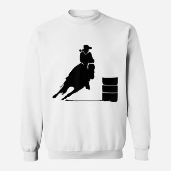 Western Cowgirl Barrel Racing Rider Rodeo Horse Riding Sweat Shirt - Seseable