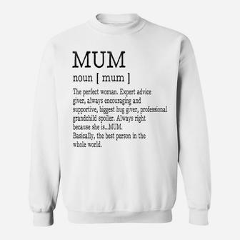 Womens Mum Definition Grandma Gift Sweat Shirt - Seseable