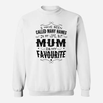 Womens Mum Is My Favorite Name 2 Grandma Gift Sweat Shirt - Seseable