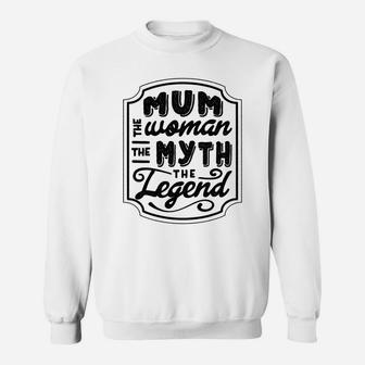 Womens Mum The Woman Myth Legend Grandma Gift Sweat Shirt - Seseable