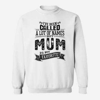 Womens Names Mum Is My Favorite Grandma Gift Sweat Shirt - Seseable