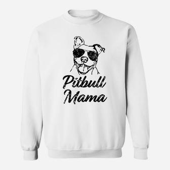 Womens Proud Pitbull Mama Funny Womens Pittie Sweat Shirt - Seseable