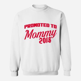 Womens Wife Promted To Mommy 2018 Sweat Shirt - Seseable