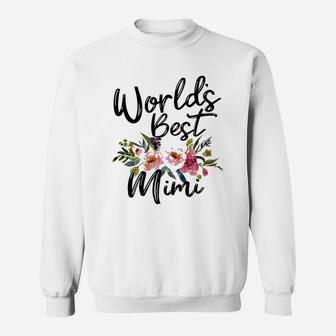 Worlds Best Mimi Mothers Day Sweat Shirt - Seseable