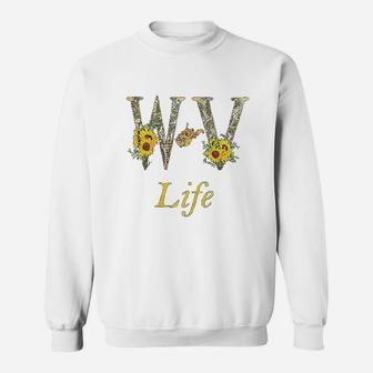 Wv Home Roots Pride Sunflower Lover Proud Map West Virginia Sweat Shirt - Seseable