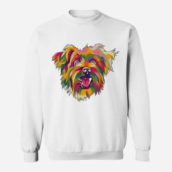 Yorkshire Terrier Cute Yorkie Pop Art Dog Gift Sweat Shirt - Seseable