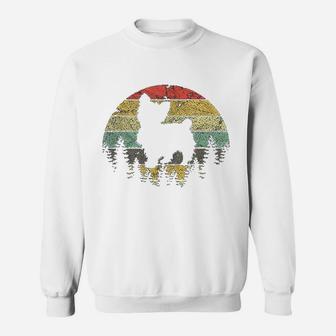 Yorkshire Terrier Yorkie Dog Sunset Vintage Retro Yorkie Sweat Shirt - Seseable