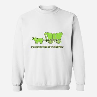 You Have Died Of Dysentery Funny Gamer Video Games Nerdy Cool 80s Sweat Shirt - Seseable