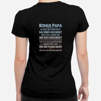 Bonus Papa Frauen Tshirt, Stiefvater Geschenk mit Aufschrift - Seseable