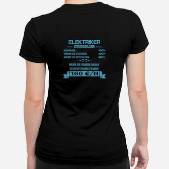 Elektriker Stundenlohn Blau Frauen T-Shirt - Seseable