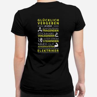 Glücklich Vergeben An Einen Elektriker Frauen T-Shirt - Seseable