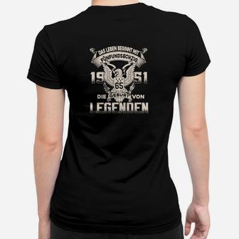 Jubiläums-Frauen Tshirt Legenden 1951, Adler-Motiv & Geburtstagsjahr-Slogan - Seseable