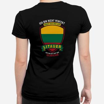 Lustiges Litauen Frauen Tshirt 'Nicht perfekt, aber Litauer', Witziges Spruch Tee - Seseable