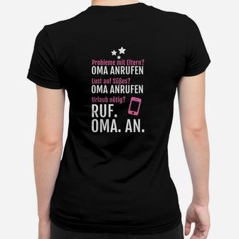 Lustiges Oma-Anruf Frauen Tshirt – Problemlöser mit Spruch für Großmütter - Seseable