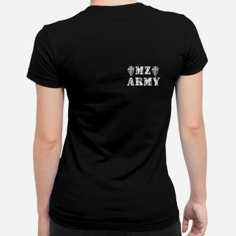 MZ Army Schwarzes Frauen Tshirt, Fan Mode für Musikliebhaber - Seseable
