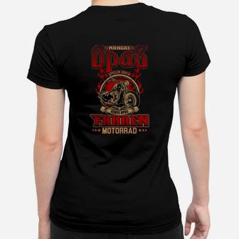 Opas Fahren Schwarzes Biker-Frauen Tshirt, Motorrad-Motiv für Männer - Seseable