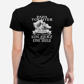 Papa-Tochter Herz & Seele Verbundenheit Frauen Tshirt, Einzigartiges Design - Seseable