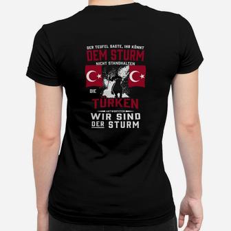 Patriotisches Türkei-Frauen Tshirt Wir sind der Sturm, Motiv-Spruch Tee - Seseable