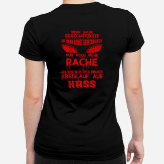 Schwarzes Frauen Tshirt mit Kreislauf aus Hass Slogan, Statement-Oberteil - Seseable
