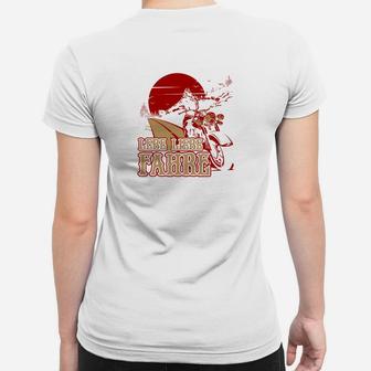 Retro Motorrad Sonnenuntergang Grafik Frauen Tshirt, Vintage Biker Design - Seseable