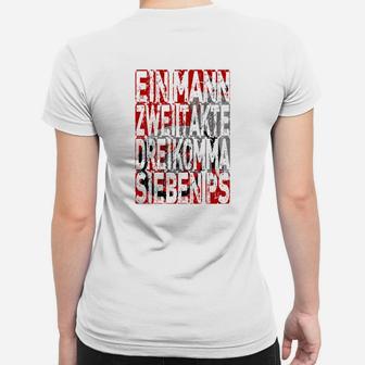 Simson Schwalbe Ein Mann Zwei Takte Frauen T-Shirt - Seseable