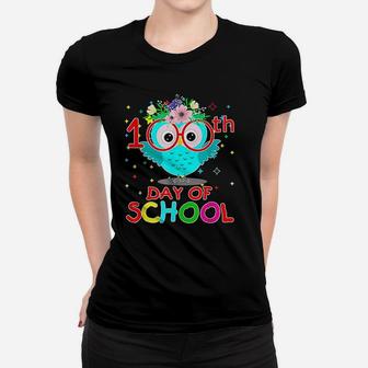 100 Days Of School Cute Owl Happy 100th Day Of School Ladies Tee - Seseable