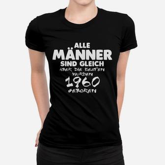 1960 Geborene Beste Männer Frauen Tshirt, Originelles Herrenshirt mit Spruch - Seseable