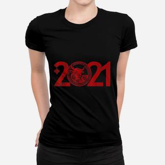 2021 Year Of The Ox Gift Zodiac Lunar Chinese New Year Ladies Tee - Seseable