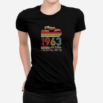 58 Jahre Alt Retro Vintage Juni 1963 Lustiges 58 Geburtstag Frauen T-Shirt - Seseable