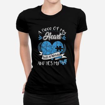 A Piece Of My Heart Lives In Heaven And He Is My Dad Gift Women T-shirt - Seseable