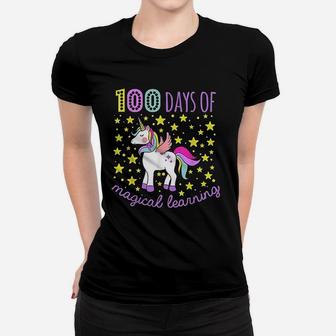Adorable 100 Days Of Magical Learning School Unicorn Ladies Tee - Seseable