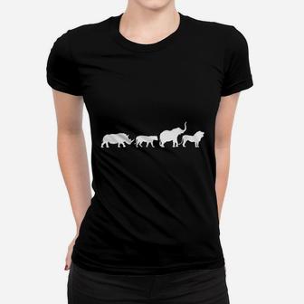 Africa Safari Animals Rhino Lion Elephant Namibia Tanzania Women T-shirt - Seseable
