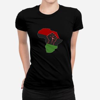 Africa T-shirt Pan-african American Decent Africa Continent Ladies Tee - Seseable