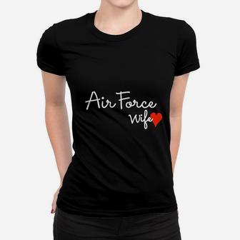 Air Force Wife Proud Military Spouse Usa Family Patriotic Ladies Tee - Seseable