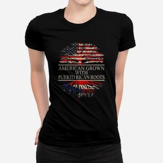 American Grown With Puerto Rican Roots T-shirt Ladies Tee - Seseable