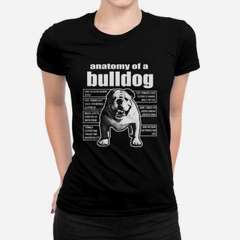 Anatomy Of A Bulldog Ladies Tee - Seseable