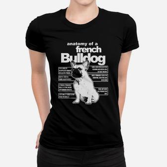 Anatomy Of A French Bulldog Ladies Tee - Seseable