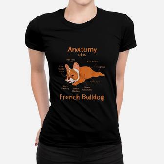 Anatomy Of French Bulldog Ladies Tee - Seseable