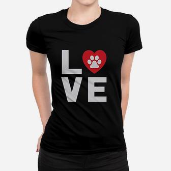 Animal Lover Dog Paw Love Dogs My Best Friend Ladies Tee - Seseable