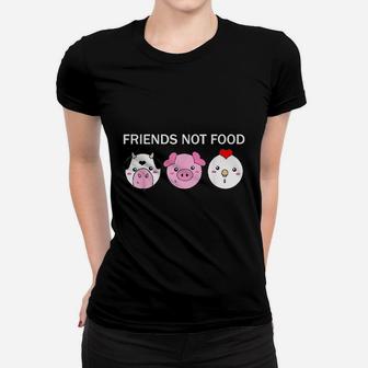 Animals Are Friends Not Food Vegan Vegetarian Great Gift Women T-shirt - Seseable