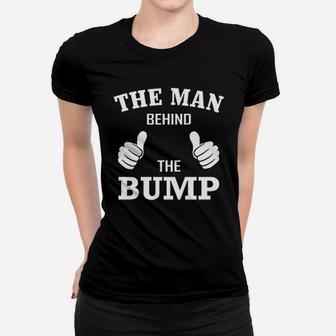 Apparel Baby Daddy Funny New Dad The Man Behind The Bump Fatherhood Christmas Ladies Tee - Seseable