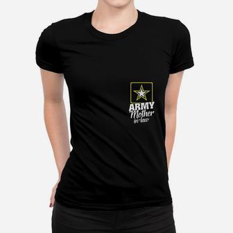 Army Mother In Law Soldier Lover Pocket Star Graduation Ladies Tee - Seseable