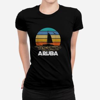 Aruban Tropical Island Aruba Beach Summer Vacation Travel Ladies Tee - Seseable
