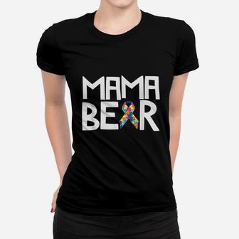 Autistic Awareness Mama Mom Bear Ladies Tee - Seseable