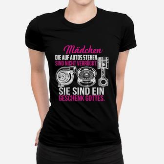 Auto-Motiv Frauen Tshirt für Frauen - Mädchen & Autos Spruch - Seseable