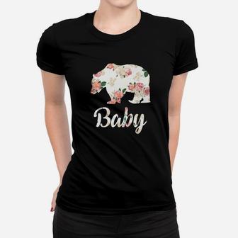 Baby Bear Floral Family Christmas Matching Gift Ladies Tee - Seseable