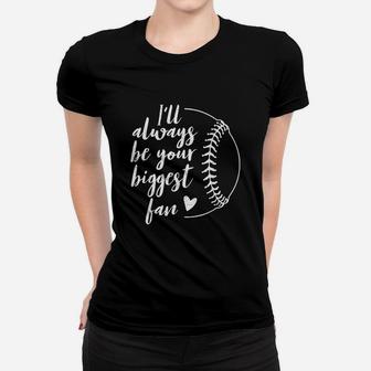 Baseball Player Biggest Fan Baseball Game Lovers Gift Women T-shirt - Seseable
