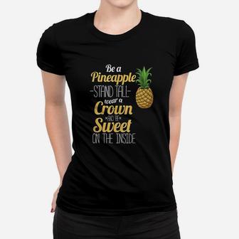 Be A Pineapple Funny Hawaii Women And Men Ladies Tee - Seseable